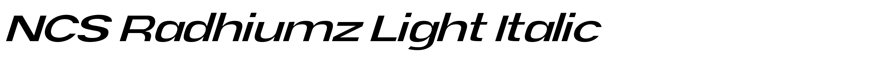 NCS Radhiumz Light Italic